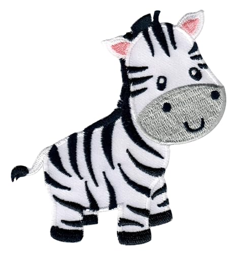 PatchMommy Zebra Patch Aufnäher Applikation zum Aufbügeln Bügelbild - für Kleidung Jeans Jacken Kinder Baby von PatchMommy