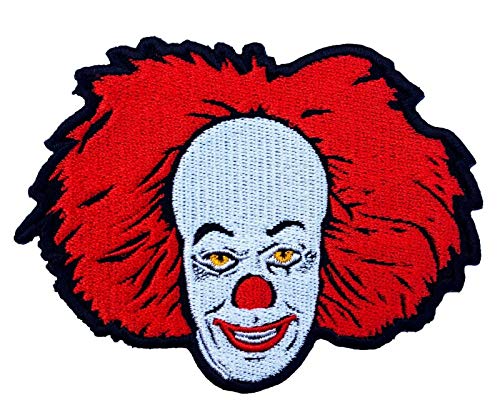 Patches DIY Filmkostüm seltener Horror-Aufnäher zum Aufbügeln oder Aufnähen, Retro-Kult Slasher (Pennywise Clown IT 90 mm) von Patches DIY