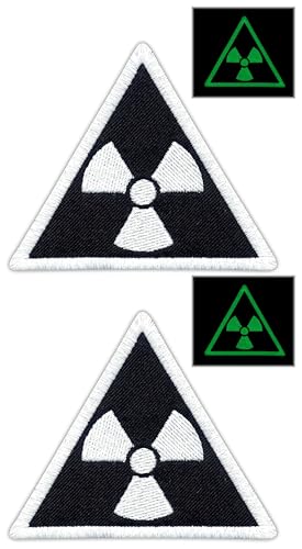 2er-Set – Patchion Radioactive Patch – phosphoreszierende Fäden – zum Aufnähen – bestickter Aufnäher / Abzeichen / Emblem 2er-Set – Patchion Radioactive Patch – phosphoreszierende Fäden – zum Aufnähen – bestickter Aufnäher / Abzeichen / Emblem von Patchion