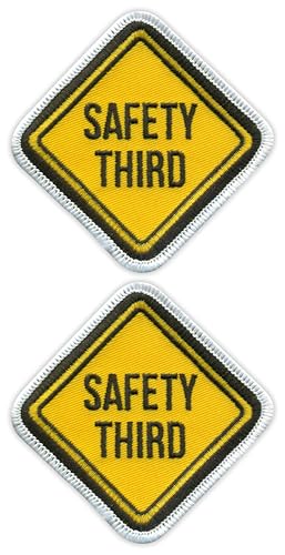 2er-Set – Safety Third – Aufnäher – bestickter Aufnäher / Abzeichen / Emblem 2er-Set – Safety Third – Aufnäher – bestickter Aufnäher / Abzeichen / Emblem von Patchion