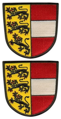 2er Set - Wappen Kärnten - Aufnäher - bestickter Aufnäher / Abzeichen / Emblem von Patchion