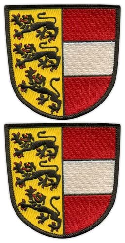 2er Set - Wappen Kärnten - Aufnäher - bestickter Aufnäher / Abzeichen / Emblem von Patchion