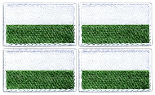 4er Set - Flagge Sachsen - Aufnäher - Bestickter Patch / Abzeichen / Emblem von Patchion