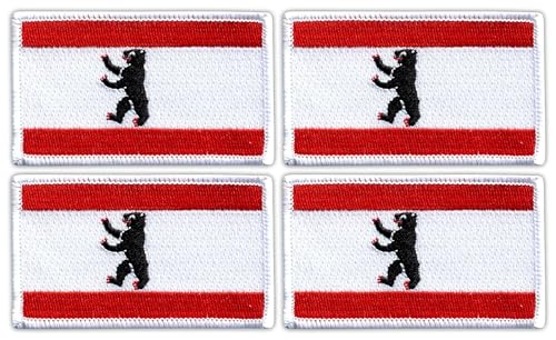 4er Set - Flagge von Berlin - Aufnäher - Bestickter Patch / Abzeichen / Emblem 4er Set - Flagge von Berlin - Aufnäher - Bestickter Patch / Abzeichen / Emblem von Patchion
