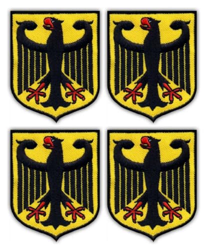 4er Set - Wappen Deutschland - Aufnäher - Bestickter Patch / Abzeichen / Emblem 4er Set - Wappen Deutschland - Aufnäher - Bestickter Patch / Abzeichen / Emblem von Patchion