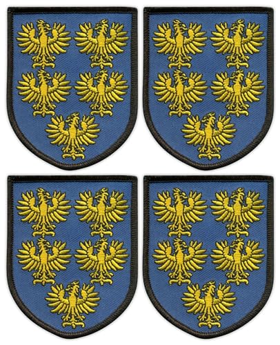 4er Set - Wappen Niederösterreich - Aufnähen - Bestickter Patch / Abzeichen / Emblem von Patchion