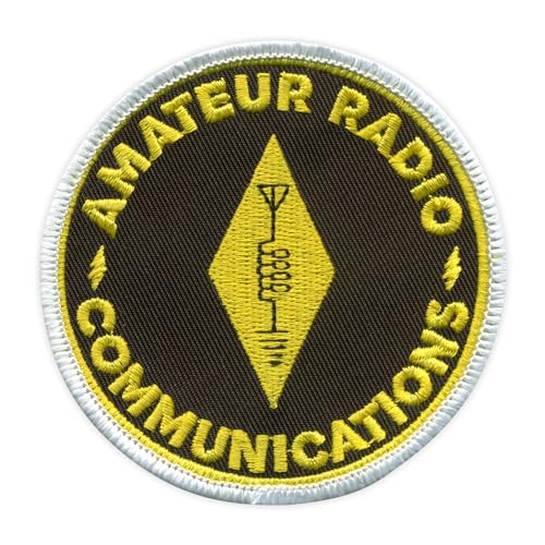 Amateur Radio Communications - Runde Form - Aufnähen - Bestickter Patch / Abzeichen / Emblem von Patchion