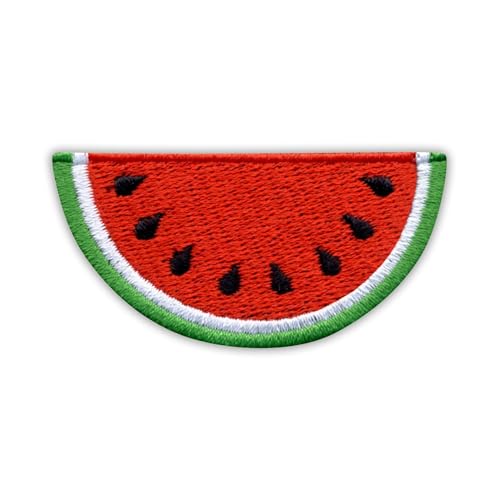 Aufnäher, Motiv: Wassermelone, süße und saftige Früchte, zum Aufbügeln auf der Rückseite, bestickt von Patchion