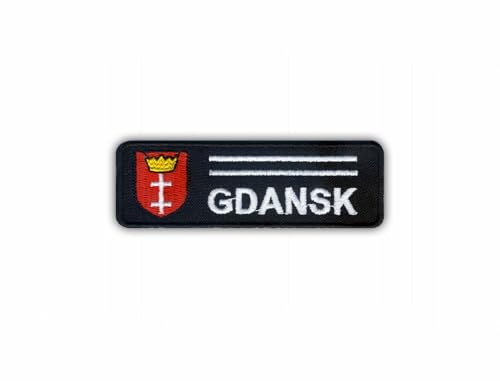 Aufnäher / Abzeichen, Motiv: Gdansk mit dem Wappen der Stadt, zum Aufbügeln oder Heißsiegeln, bestickt Aufnäher / Abzeichen, Motiv: Gdansk mit dem Wappen der Stadt, zum Aufbügeln oder Heißsiegeln, bestickt von Patchion
