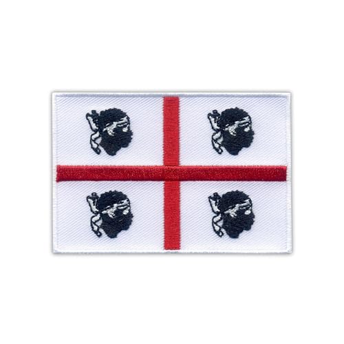 Aufnäher / Abzeichen / Emblem, Motiv Flagge von Sardinien, VeIcro, Klettverschluss, Weiß Aufnäher / Abzeichen / Emblem, Motiv Flagge von Sardinien, VeIcro, Klettverschluss, Weiß von Patchion