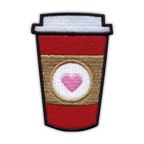 Patchion Coffee to Go! Aufnäher, 1 Stück, Mittel, braun, Polyester, Kaffee, Embroidered Patch, Patch Patchion Coffee to Go! Aufnäher, 1 Stück, Mittel, braun, Polyester, Kaffee, Embroidered Patch, Patch von Patchion