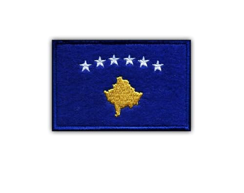 Aufnäher / Emblem, Flagge des Kosovo, selbstklebende Rückseite, bestickt Aufnäher / Emblem, Flagge des Kosovo, selbstklebende Rückseite, bestickt von Patchion