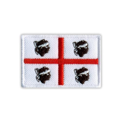 Aufnäher / Emblem, bestickt, Motiv Flagge von Sardinien, 5,1 cm, Weiß von Patchion