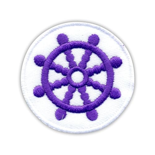 Dharma Wheel Aufnäher / Abzeichen / Emblem, bestickt von Patchion