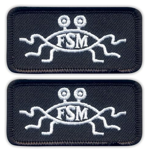 Flying Spaghetti Monster FSM Aufnäher Flying Spaghetti Monster Patch Patch Emblem, 2 Stück Flying Spaghetti Monster FSM Aufnäher Flying Spaghetti Monster Patch Patch Emblem, 2 Stück von Patchion