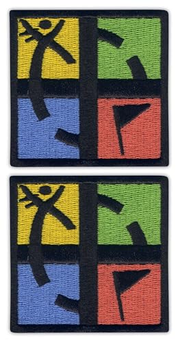 Geocaching Patch/Emblem, quadratisch, mit Klettverschluss, Schwarz, 2 Stück Geocaching Patch/Emblem, quadratisch, mit Klettverschluss, Schwarz, 2 Stück von Patchion