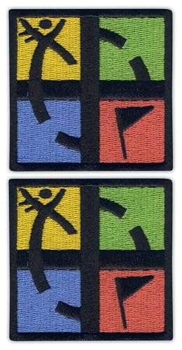 Geocaching Quadrat Aufnäher Patch Patch Patch Emblem, 2 Stück Geocaching Quadrat Aufnäher Patch Patch Patch Emblem, 2 Stück von Patchion