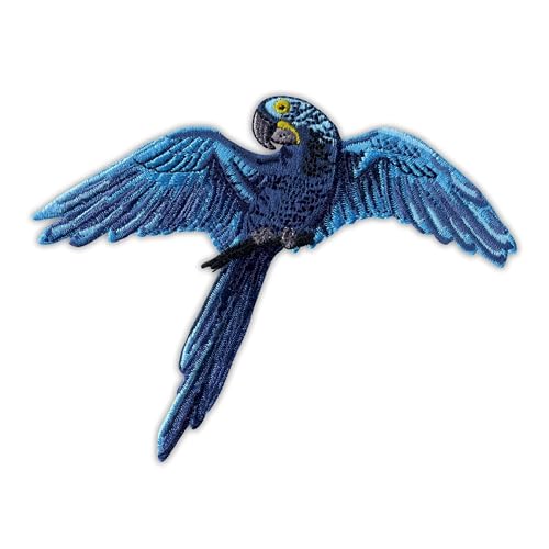 Hyazinthen-Aras – Papagei – zum Aufnähen – bestickter Aufnäher/Abzeichen/Emblem Hyazinthen-Aras – Papagei – zum Aufnähen – bestickter Aufnäher/Abzeichen/Emblem von Patchion