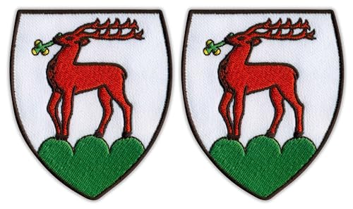 Jelenia Gora Wappen Hirsch Berg Wappen zum Aufnähen 2 Stück Jelenia Gora Wappen Hirsch Berg Wappen zum Aufnähen 2 Stück von Patchion