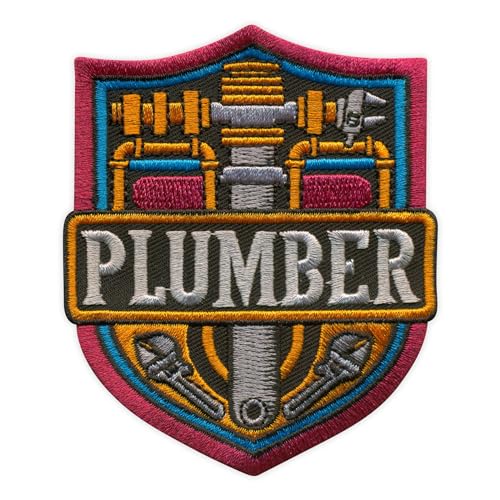 Klempner – Schild – Aufnäher – bestickter Aufnäher/Abzeichen/Emblem Klempner – Schild – Aufnäher – bestickter Aufnäher/Abzeichen/Emblem von Patchion