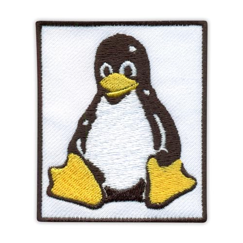 Linux-Betriebssystem – Tux, weißer Hintergrund – schwarzes VeIcro/Klettverschluss-Rückseite – bestickter Aufnäher/Abzeichen/Emblem Linux-Betriebssystem – Tux, weißer Hintergrund – schwarzes VeIcro/Klettverschluss-Rückseite – bestickter Aufnäher/Abzeichen/Emblem von Patchion