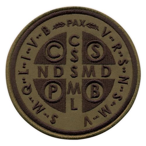 Medal of Saint Benedikt – Rückseite – dezente Version – zum Aufnähen – bestickter Patch/Abzeichen/Emblem Medal of Saint Benedikt – Rückseite – dezente Version – zum Aufnähen – bestickter Patch/Abzeichen/Emblem von Patchion