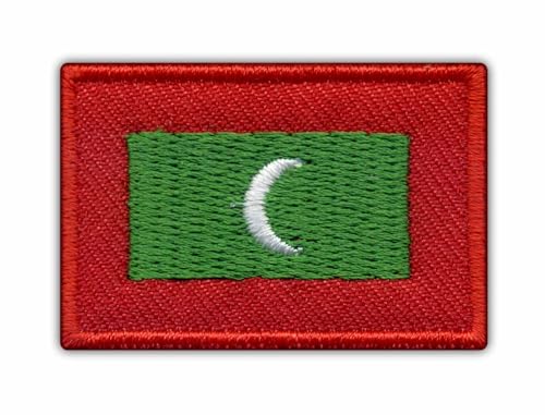 Patchion Aufnäher Flagge der Republik Malediven bestickt, 3,0 cm x 4,4 cm, Hot Cut Rand, Stickqualität garantiert, für Kinder, Rechteckig, Embroidered Patch, 1 Stück Patchion Aufnäher Flagge der Republik Malediven bestickt, 3,0 cm x 4,4 cm, Hot Cut Rand, Stickqualität garantiert, für Kinder, Rechteckig, Embroidered Patch, 1 Stück von Patchion