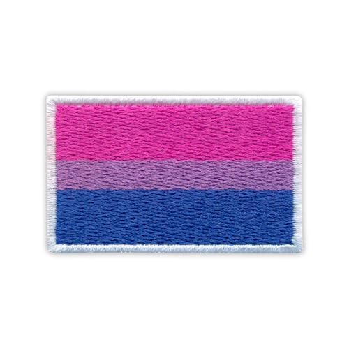 Patchion Bi Flag – Bisexuelle Stolz Flagge – schwarzer Klettverschluss kompatibel mit Klettverschluss – bestickter Patch/Abzeichen/Emblem Patchion Bi Flag – Bisexuelle Stolz Flagge – schwarzer Klettverschluss kompatibel mit Klettverschluss – bestickter Patch/Abzeichen/Emblem von Patchion