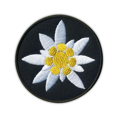 Patchion Edelweiss - eine Bergblume - schwarzer Klettverschluss kompatibel mit Klettverschluss - bestickter Aufnäher / Abzeichen / Emblem Patchion Edelweiss - eine Bergblume - schwarzer Klettverschluss kompatibel mit Klettverschluss - bestickter Aufnäher / Abzeichen / Emblem von Patchion