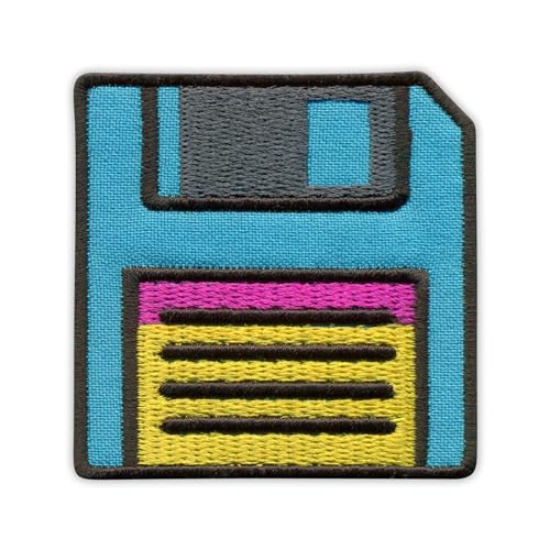 Patchion Floppy Disk 3.5 – schwarzer Klettverschluss kompatibel mit Klettverschluss – bestickter Patch/Abzeichen/Emblem Patchion Floppy Disk 3.5 – schwarzer Klettverschluss kompatibel mit Klettverschluss – bestickter Patch/Abzeichen/Emblem von Patchion