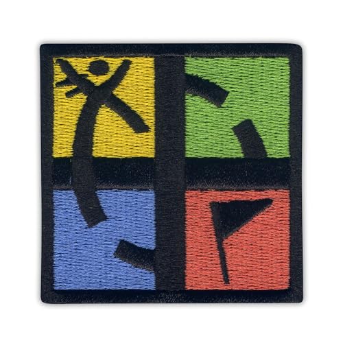 Patchion Geocaching – quadratisch – schwarzer Klettverschluss kompatibel mit Klettverschluss – bestickter Patch/Abzeichen/Emblem Patchion Geocaching – quadratisch – schwarzer Klettverschluss kompatibel mit Klettverschluss – bestickter Patch/Abzeichen/Emblem von Patchion
