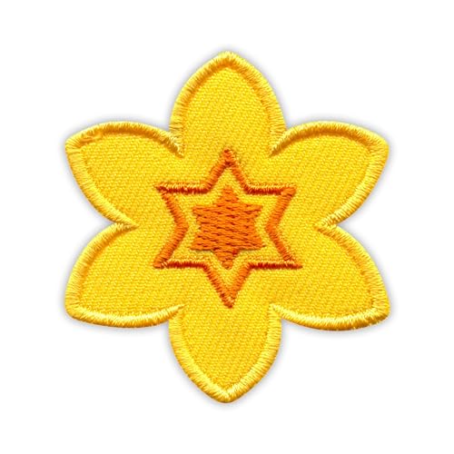 Patchion Narzissen blühen als Symbol der Erinnerung des Warschauer Ghettos – schwarzer Klettverschluss kompatibel mit Klettverschluss – bestickter Patch/Abzeichen/Emblem Patchion Narzissen blühen als Symbol der Erinnerung des Warschauer Ghettos – schwarzer Klettverschluss kompatibel mit Klettverschluss – bestickter Patch/Abzeichen/Emblem von Patchion