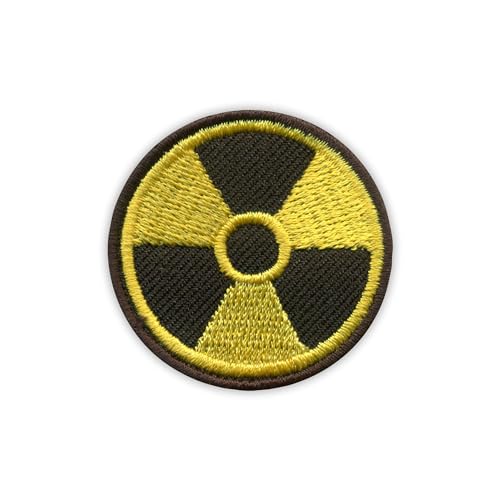 Patchion Radiation – Kreis, klein, 3,8 cm, schwarzer Klettverschluss, kompatibel mit Klettverschluss, bestickter Aufnäher/Abzeichen/Emblem Patchion Radiation – Kreis, klein, 3,8 cm, schwarzer Klettverschluss, kompatibel mit Klettverschluss, bestickter Aufnäher/Abzeichen/Emblem von Patchion