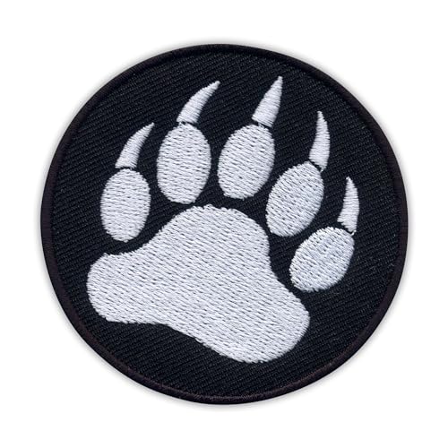 Pfote des Grizzlybären, selbstklebende Rückseite, bestickter Aufnäher/Abzeichen/Emblem Pfote des Grizzlybären, selbstklebende Rückseite, bestickter Aufnäher/Abzeichen/Emblem von Patchion