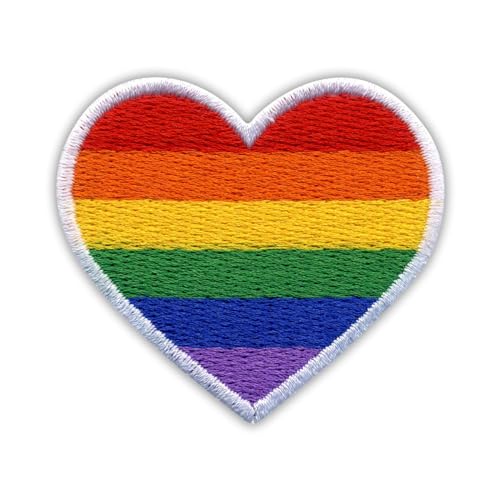 Rainbow Heart - Aufnäher / Abzeichen / Emblem, bestickt von Patchion