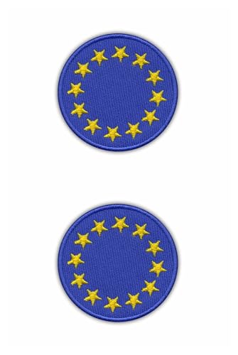 Set mit 2 runden europäischen Flaggen zum Aufnähen Set mit 2 runden europäischen Flaggen zum Aufnähen von Patchion