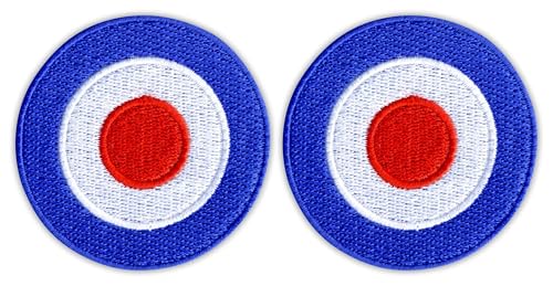 Set mit zwei – RAF – Royal Air Force Roundel – Aufnähen – Bestickter Aufnäher/Abzeichen/Emblem von Patchion