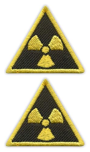 Set mit zwei – Radioactive Patch – Dreieck, klein 3,8 cm – schwarzer VeIcro/Klettverschluss-Rückseite – bestickter Aufnäher/Abzeichen/Emblem Set mit zwei – Radioactive Patch – Dreieck, klein 3,8 cm – schwarzer VeIcro/Klettverschluss-Rückseite – bestickter Aufnäher/Abzeichen/Emblem von Patchion