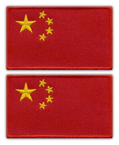 Set von zwei – Flagge von China – Aufnäher – bestickt Set von zwei – Flagge von China – Aufnäher – bestickt von Patchion