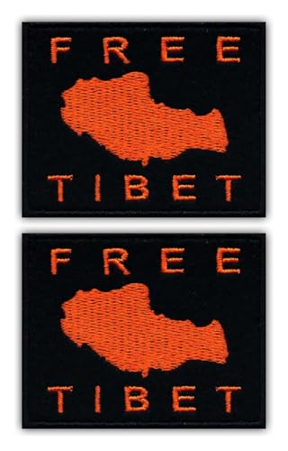 Set von zwei – Flagge von Freies Tibet – Aufnäher – bestickt Set von zwei – Flagge von Freies Tibet – Aufnäher – bestickt von Patchion