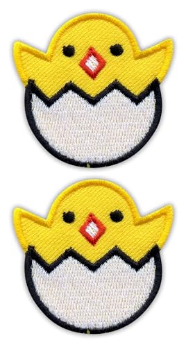 Set von zwei - Küken - Ostern - Patch - Aufnäher - bestickter Aufnäher / Abzeichen / Emblem Set von zwei - Küken - Ostern - Patch - Aufnäher - bestickter Aufnäher / Abzeichen / Emblem von Patchion