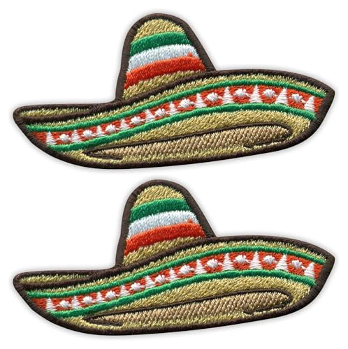 Set von zwei – Mexikanischer Sombrero – Aufnäher – bestickt Set von zwei – Mexikanischer Sombrero – Aufnäher – bestickt von Patchion