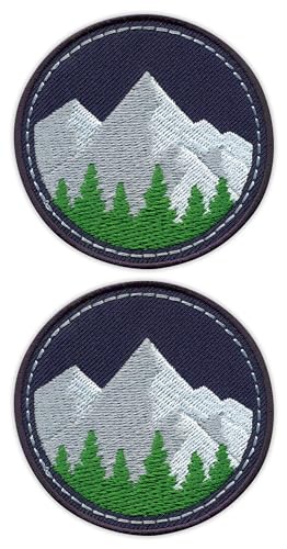 Set von zwei – Mountain View – Abenteuer – Aufnäher – bestickt Set von zwei – Mountain View – Abenteuer – Aufnäher – bestickt von Patchion