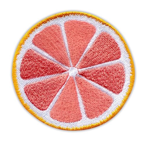 Slice of Grapefruit 6,1 cm – Aufnäher – Bestickter Aufnäher/Abzeichen/Emblem von Patchion