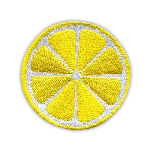 Slice of Lemon – Aufnäher zum Aufbügeln auf der Rückseite, bestickt von Patchion