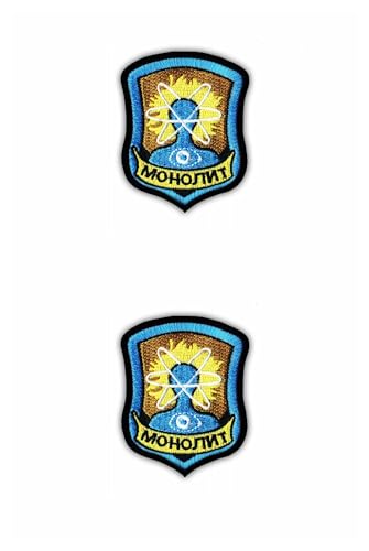 Stalker Monolit 2 Aufnäher / Emblem, bestickt, mit Klettverschluss, Schwarz, 2 Stück Stalker Monolit 2 Aufnäher / Emblem, bestickt, mit Klettverschluss, Schwarz, 2 Stück von Patchion