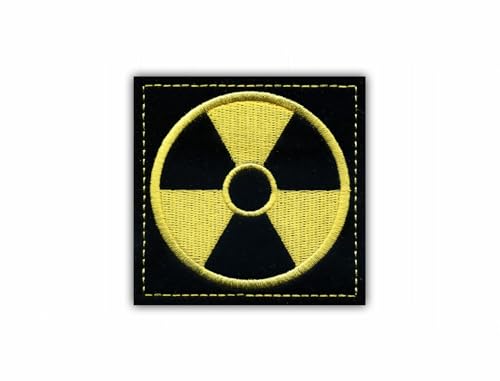 Patchion - Stalker Loners - Radioaktive Kontamination - 7,5 cm x 7,5 cm - Gelb - Cyberpunk - Embroidered Patch von Patchion