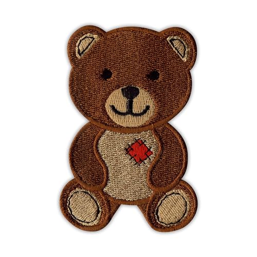 Teddybär - braun - Aufnäher - bestickter Aufnäher / Abzeichen / Emblem von Patchion