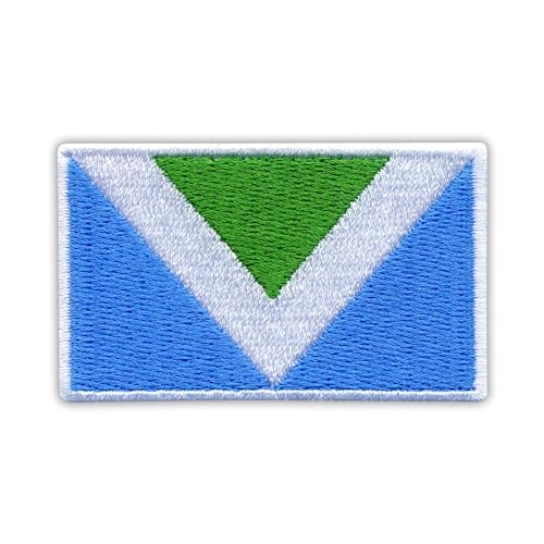 The Vegan Flag Aufnäher Aufnäher Patch Aufnäher Emblem, bestickt von Patchion