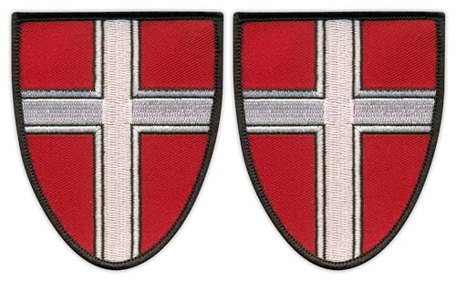 Wappen von Wien – Schwarz VeIcro/Klettverschluss Rückseite – Bestickter Aufnäher/Abzeichen/Emblem, 2 Stück von Patchion